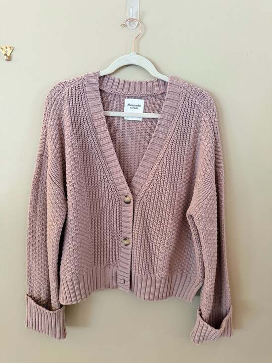 Abercrombie & Fitch Sweaters - Abercrombie & Fitch Oversized Seed Stitch V-Neck Cardigan
